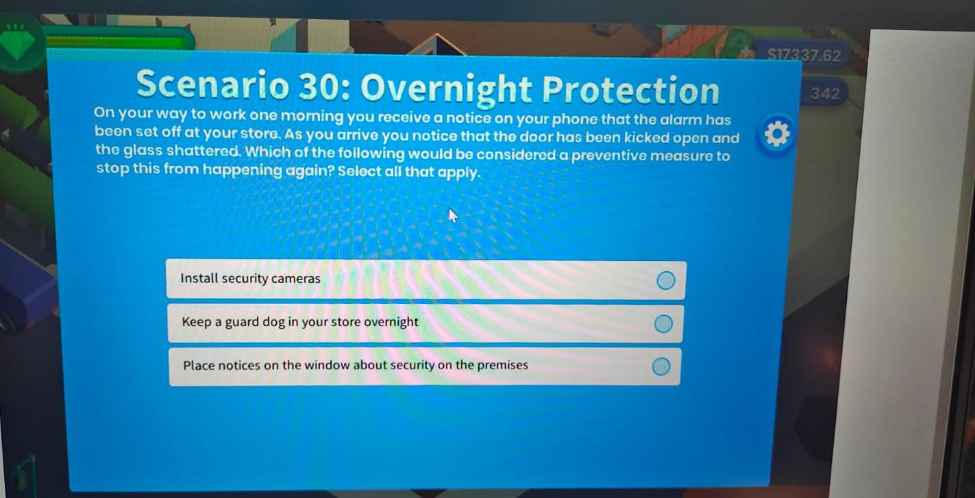 Solved Scenario 30: Overnight Protection$17337.62Scenario | Chegg.com