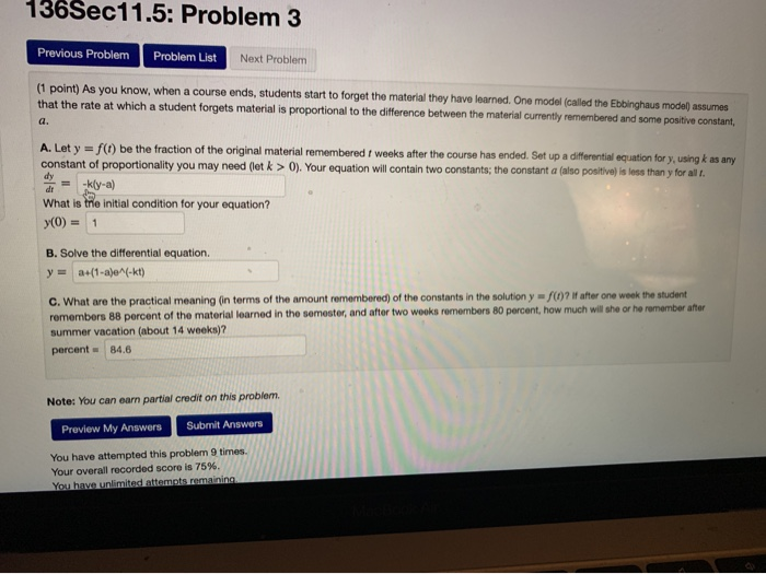 Solved 136Sec11.5: Problem 3 Previous Problem Problem List | Chegg.com