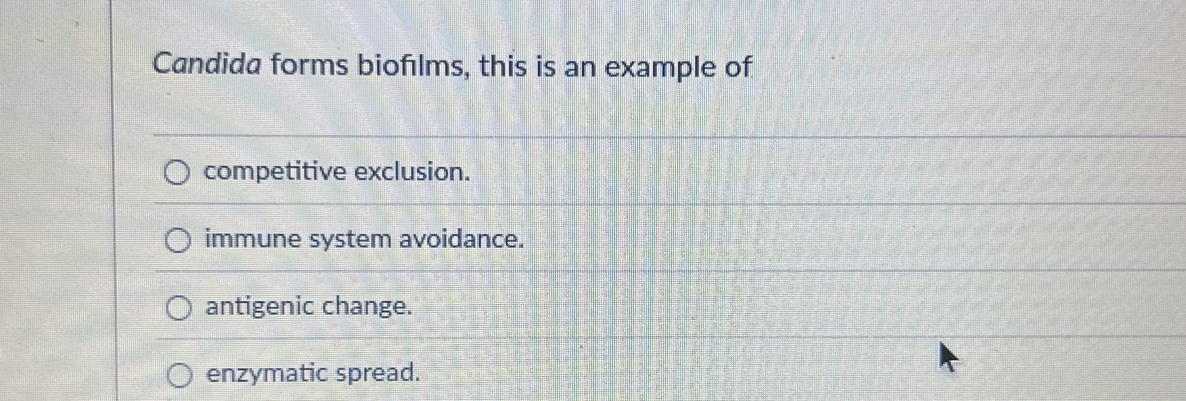 Solved Candida forms biofilms, this is an example