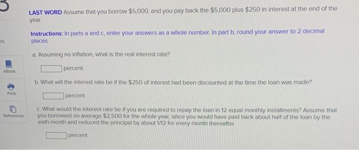 Solved LAST WORD Assume That You Borrow 5 000 And You Pay Chegg