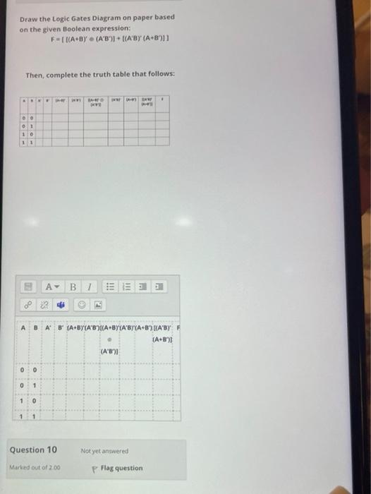 Solved Draw the Logic Gates Diagram on paper based on the | Chegg.com
