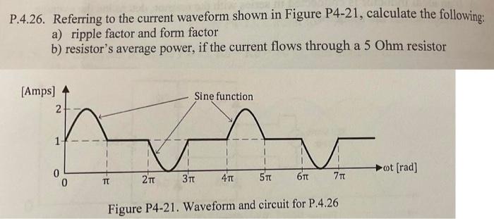 Solved P.4.26. Referring to the current waveform shown in | Chegg.com