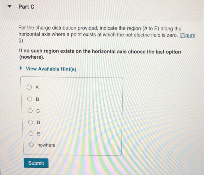 Solved For the charge distribution provided, indicate the