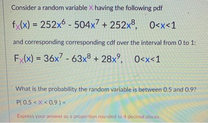 Solved Consider a random variable X having the following pdf | Chegg.com