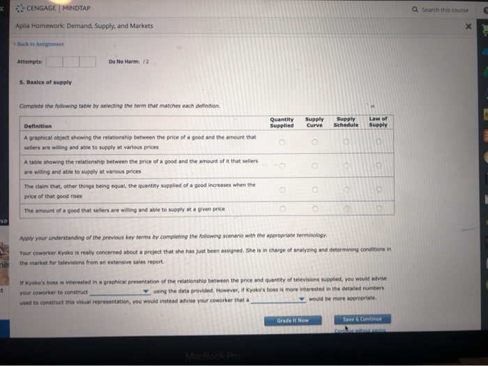 Supply and demand review worksheet image