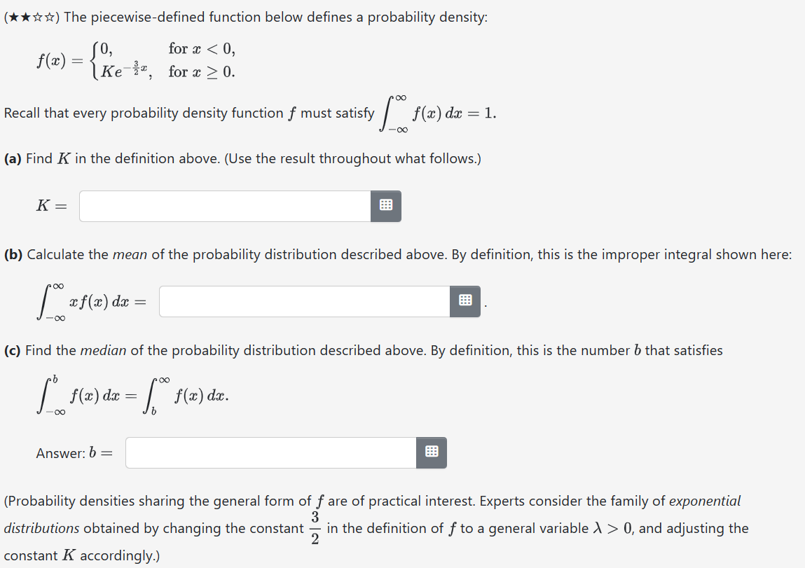 Solved The piecewise-defined function below defines a | Chegg.com