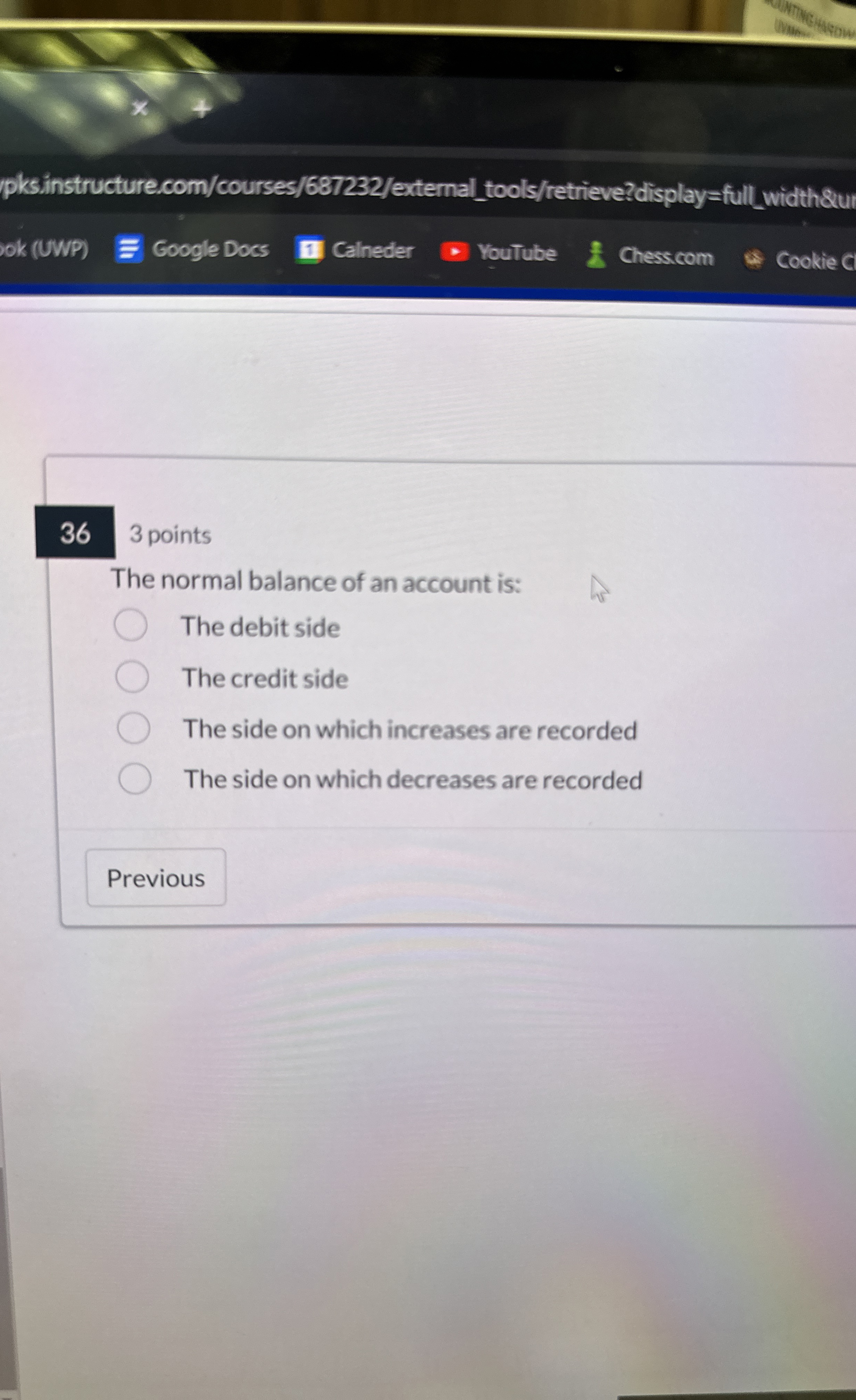 Solved The normal balance of an account is:The debit sideThe | Chegg.com