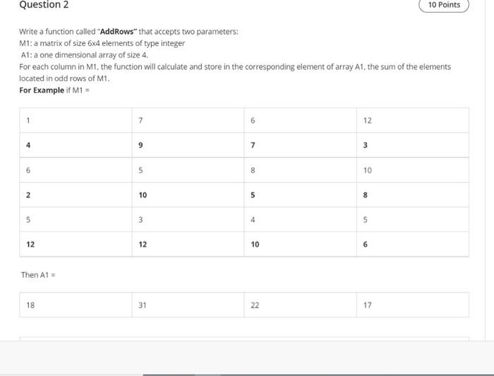 Solved Question 2 10 Points Write a function called | Chegg.com