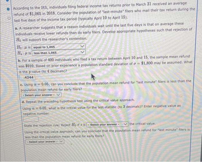 Solved Cording To The IRS, Individuals Filing Federal Income | Chegg.com