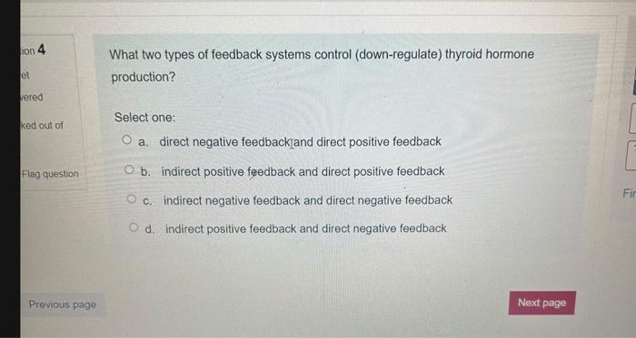Solved What two types of feedback systems control | Chegg.com