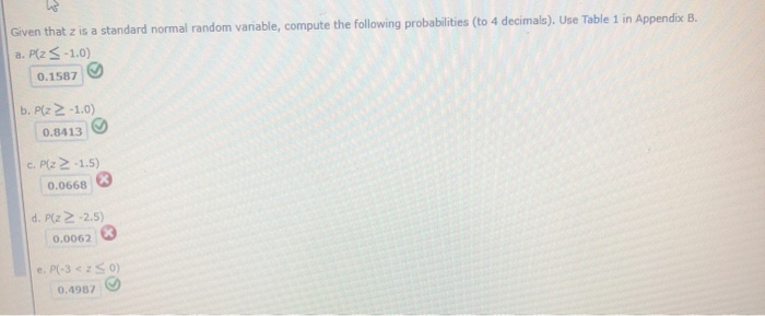 Solved Given That Z Is A Standard Normal Random Variable, | Chegg.com