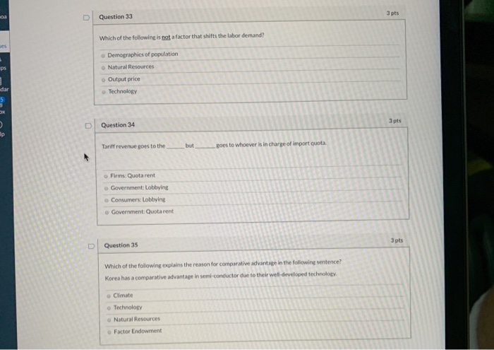 Solved 3 pts oa Question 33 Which of the following is not a | Chegg.com