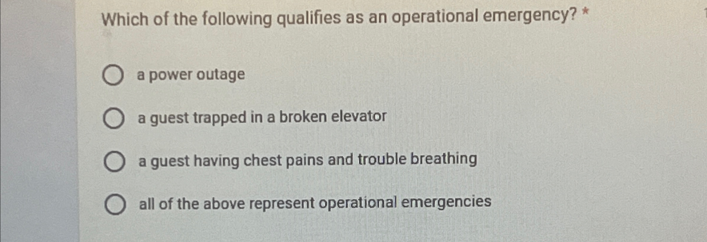 Solved Which Of The Following Qualifies As An Operational | Chegg.com