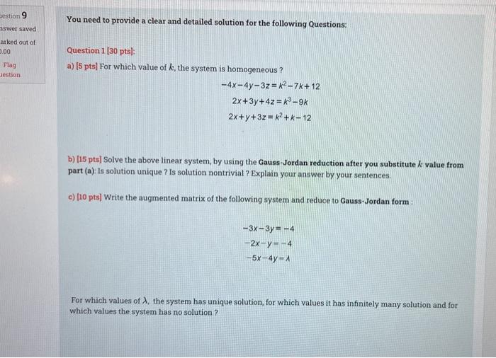 Solved You need to provide a clear and detailed solution for | Chegg.com