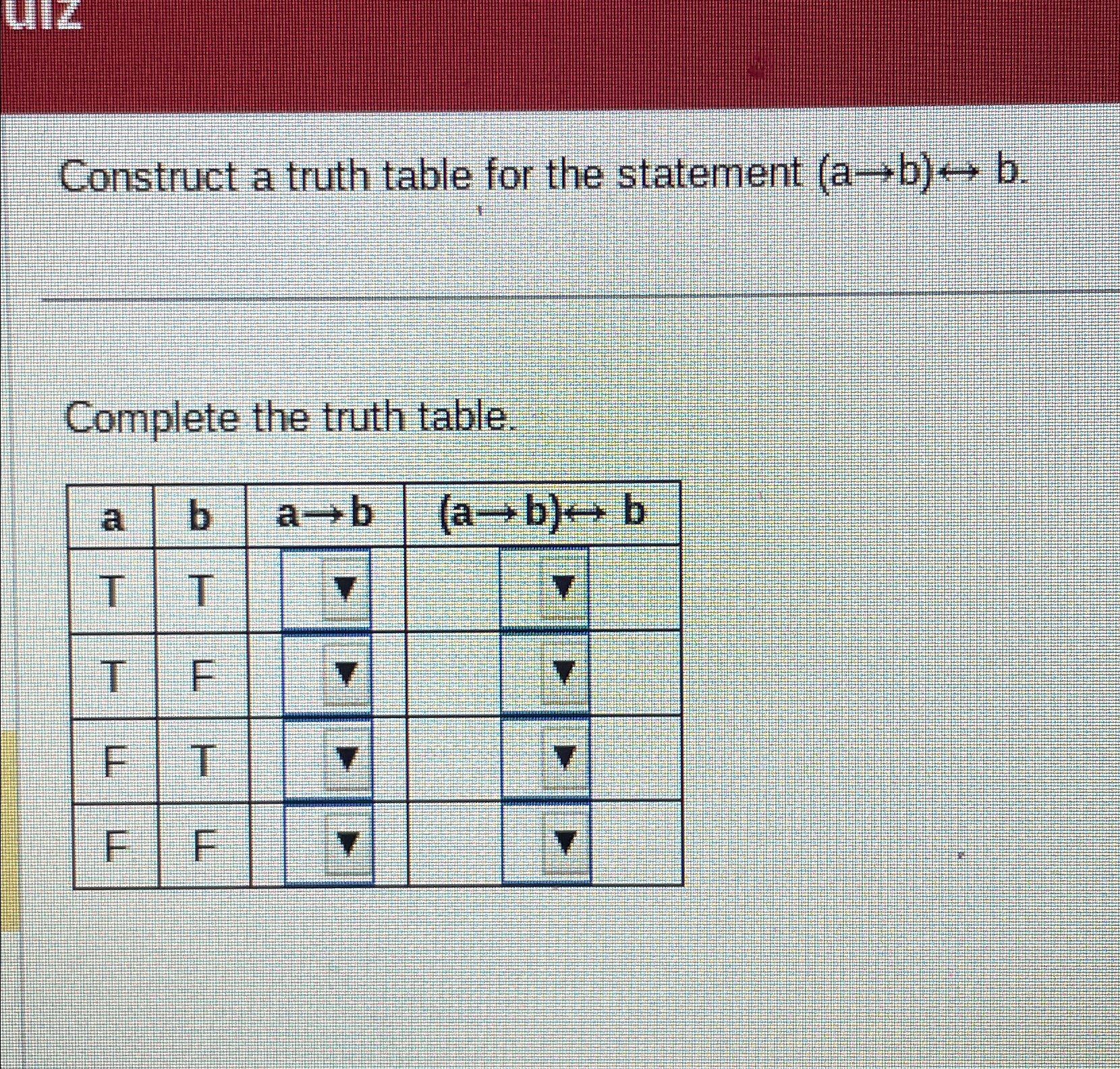Solved Construct a truth table for the statement | Chegg.com