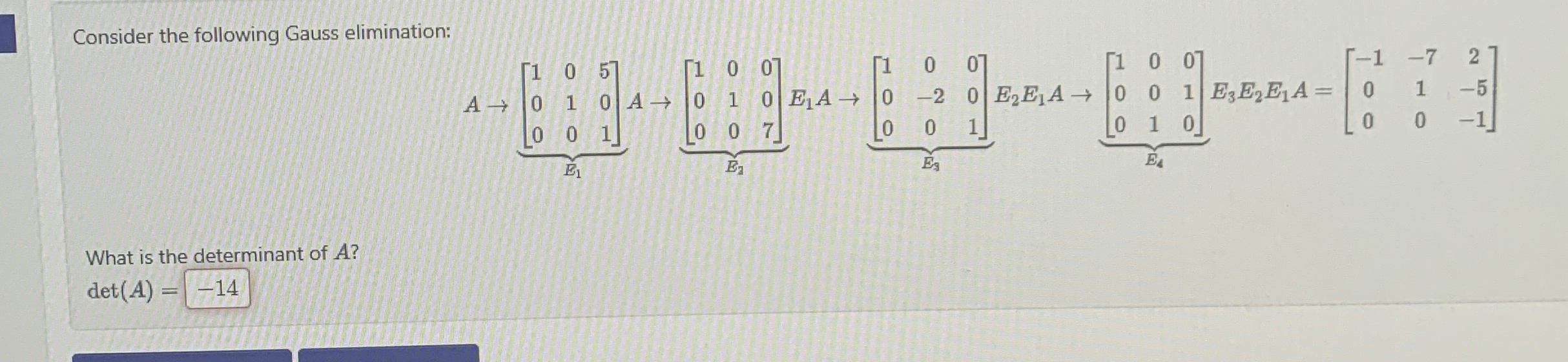 Solved Consider the following Gauss | Chegg.com