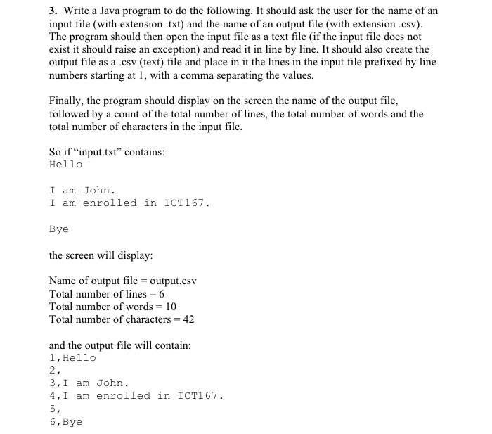 Solved 3. Write a Java program to do the following. It | Chegg.com