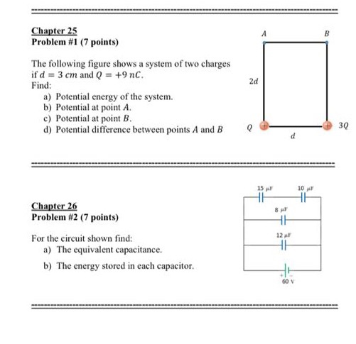 Solved Chapter 25 Problem #1 (7 points) The following figure | Chegg.com