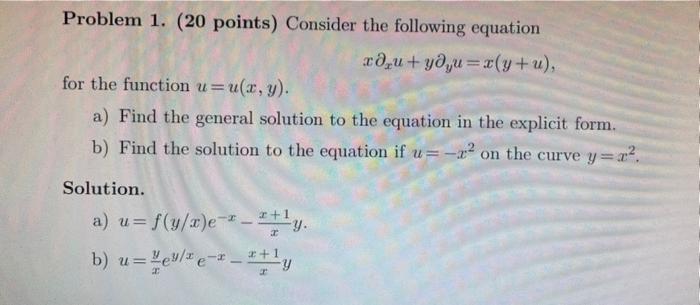 Solved Problem 1. (20 points) Consider the following | Chegg.com