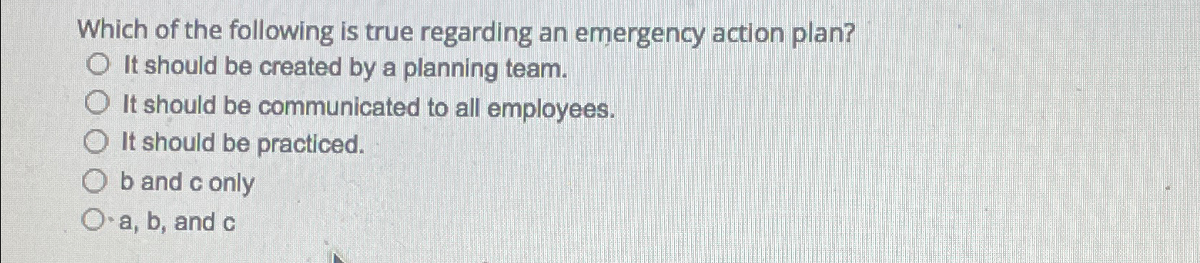 Solved Which of the following is true regarding an emergency | Chegg.com