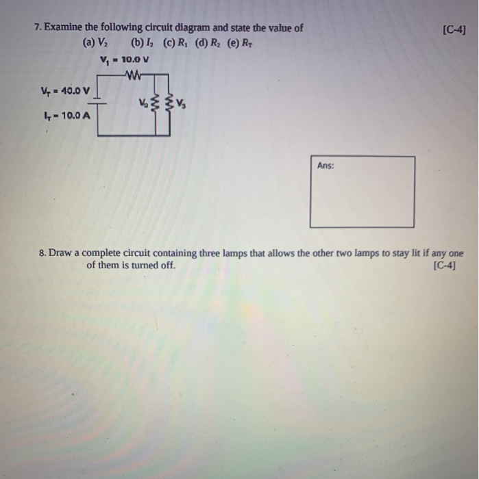 Solved [C-4] 7. Examine the following circuit diagram and | Chegg.com
