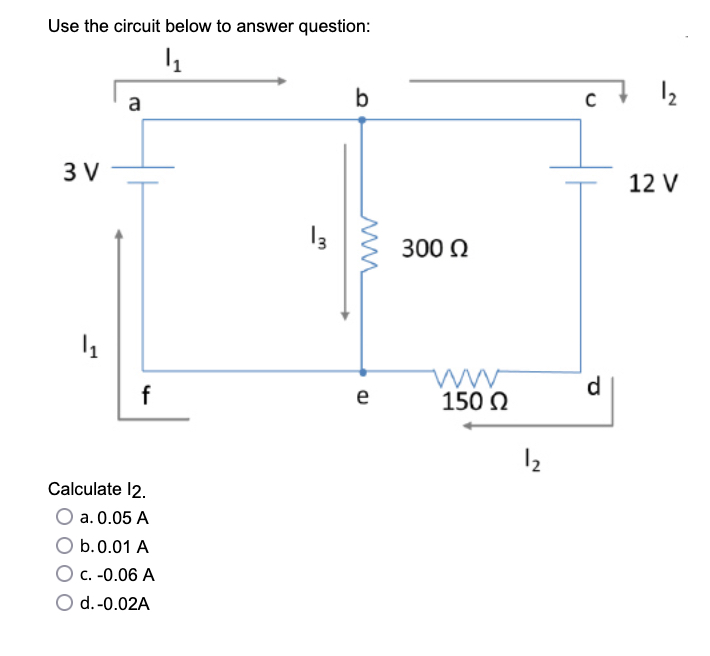 Solved Use the circuit below to answer question:Calculate | Chegg.com
