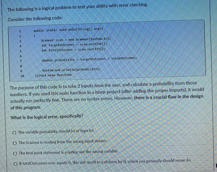 Solved The following is a logical problem to test your | Chegg.com