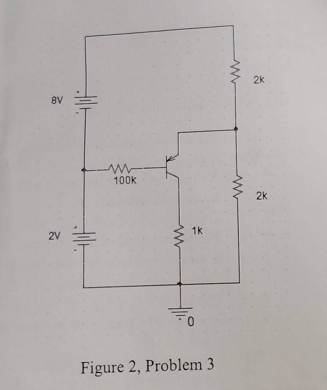 Solved 3. ( 35 points) The BJT transistor in Figure 2 has a | Chegg.com