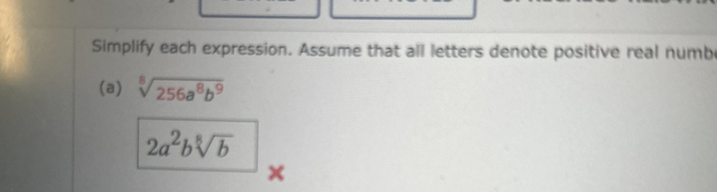 Solved Simplify each expression. Assume that all letters | Chegg.com