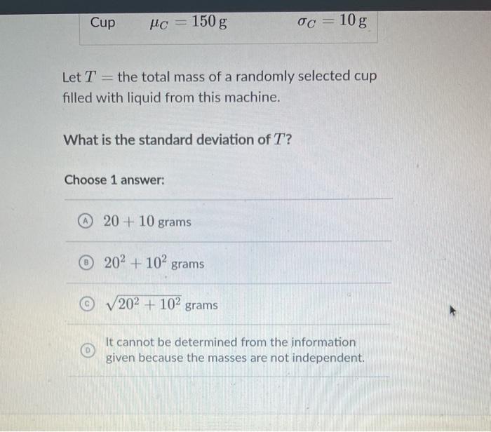 Solved A vending machine that serves coffee pours a varying