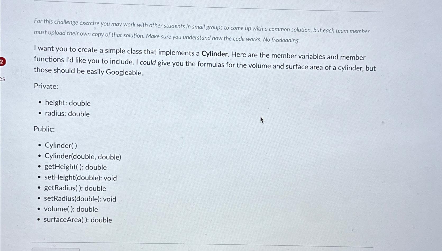 Solved For this challenge exercise you may work with other | Chegg.com