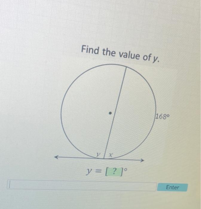 Solved Find the value of y=[?]∘