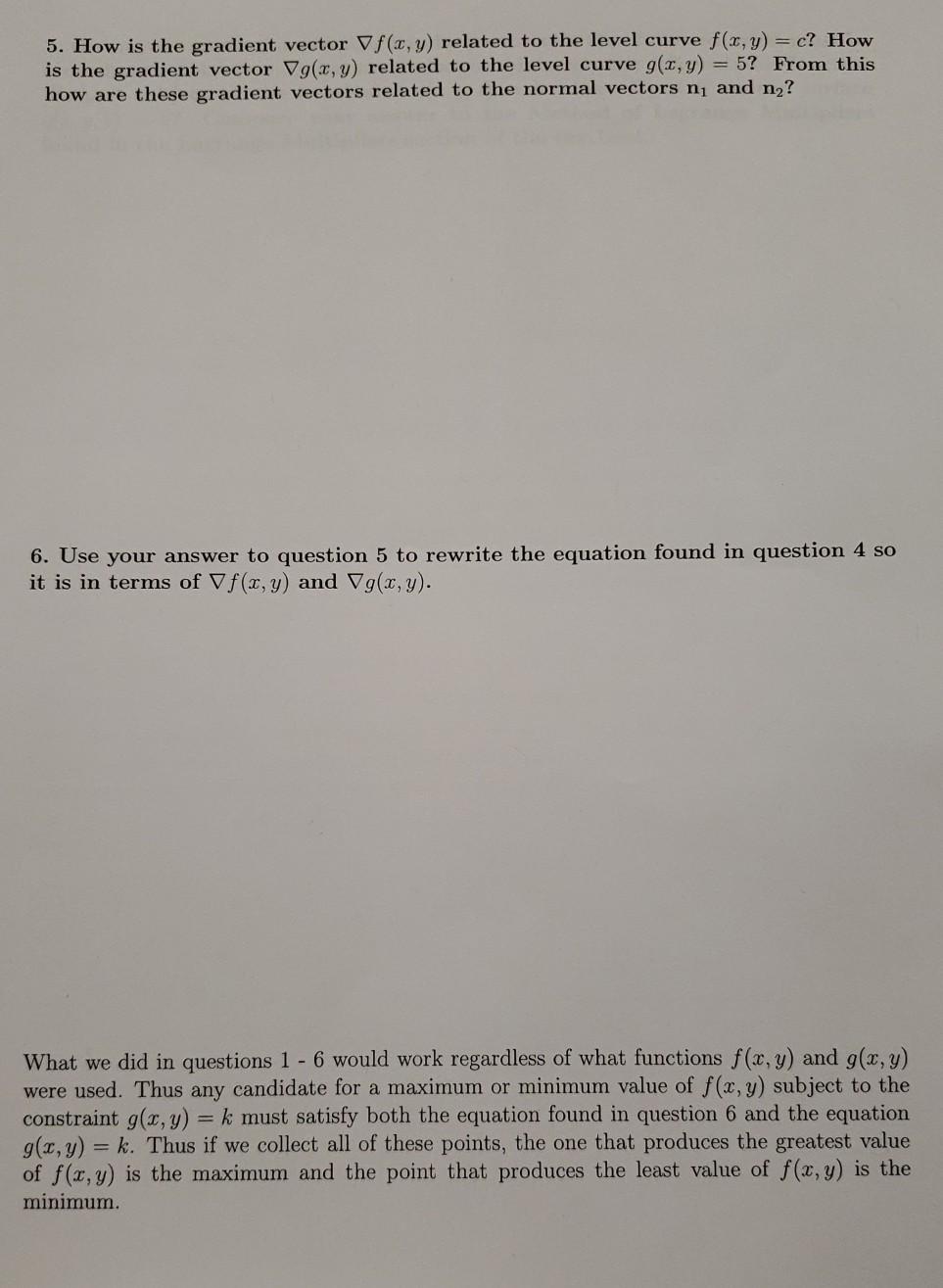 Solved The Optimization Problem Subject to a Constraint Let | Chegg.com