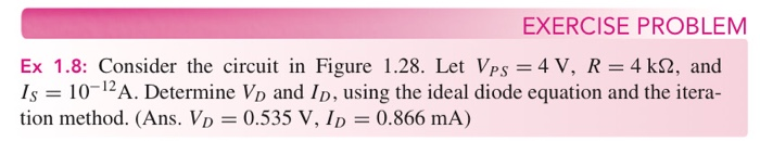 Solved EXERCISE PROBLEM Ex 1.8: Consider the circuit in | Chegg.com