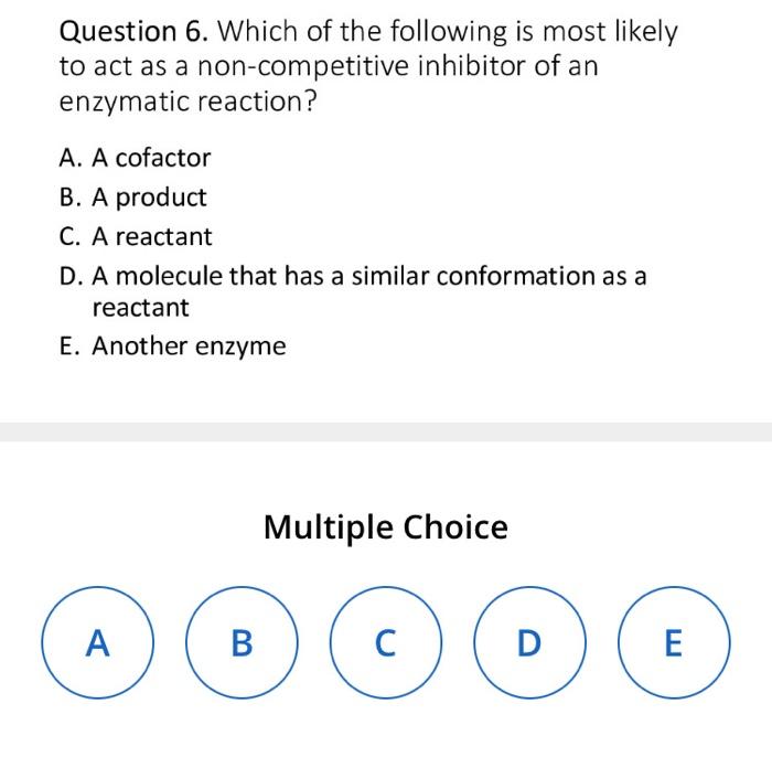 Solved Question 6. Which of the following is most likely to
