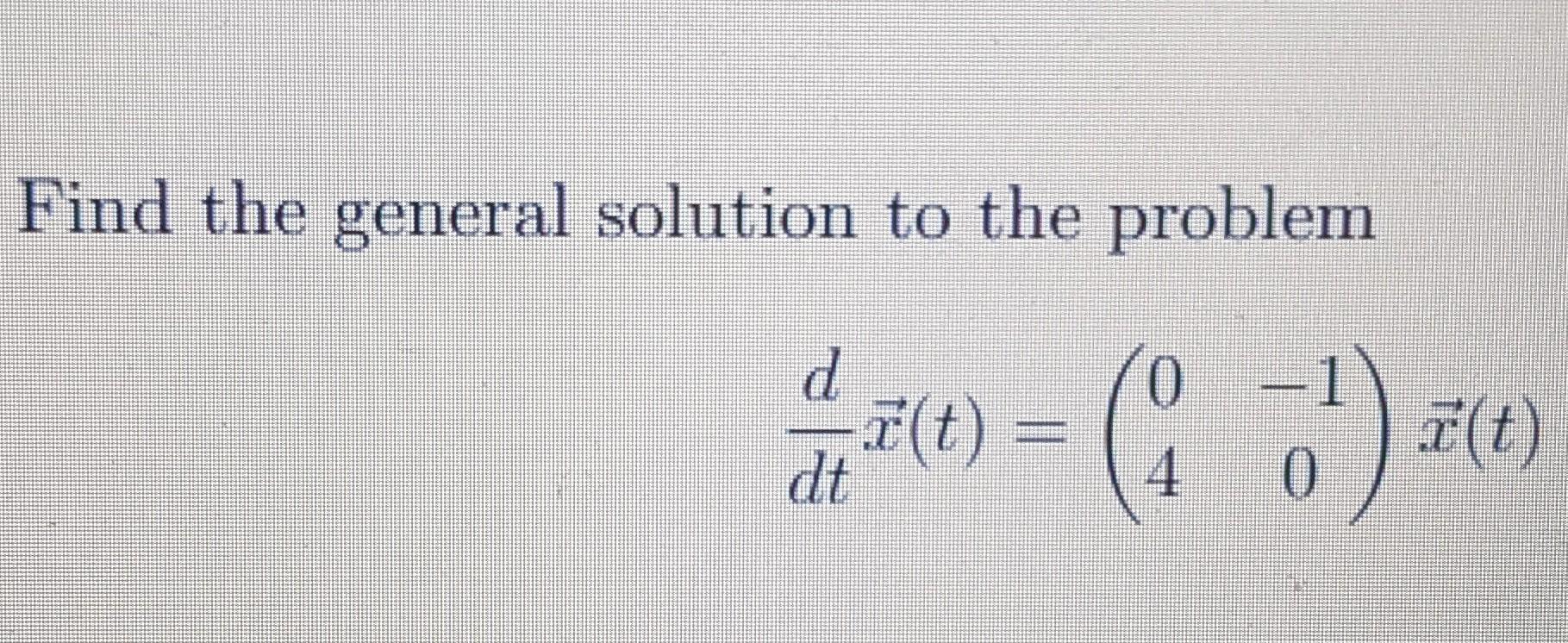 Solved Find the general solution to the problem