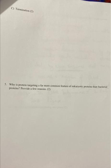 Solved 4. Describe The Following Translational Processes, | Chegg.com