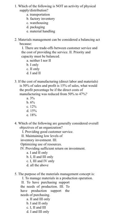Which Of The Following Is Not An Inventory Solved 1. Which of the following is NOT an activity of | Chegg.com