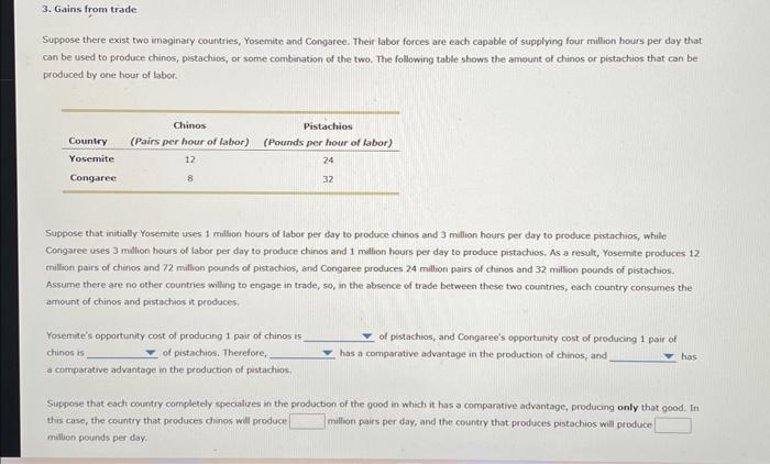 Solved Suppose there exist two imaginary countries, Yosemite | Chegg.com