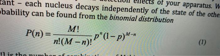 Solved From Equation 1 Derive The Poisson Distribution Chegg Com