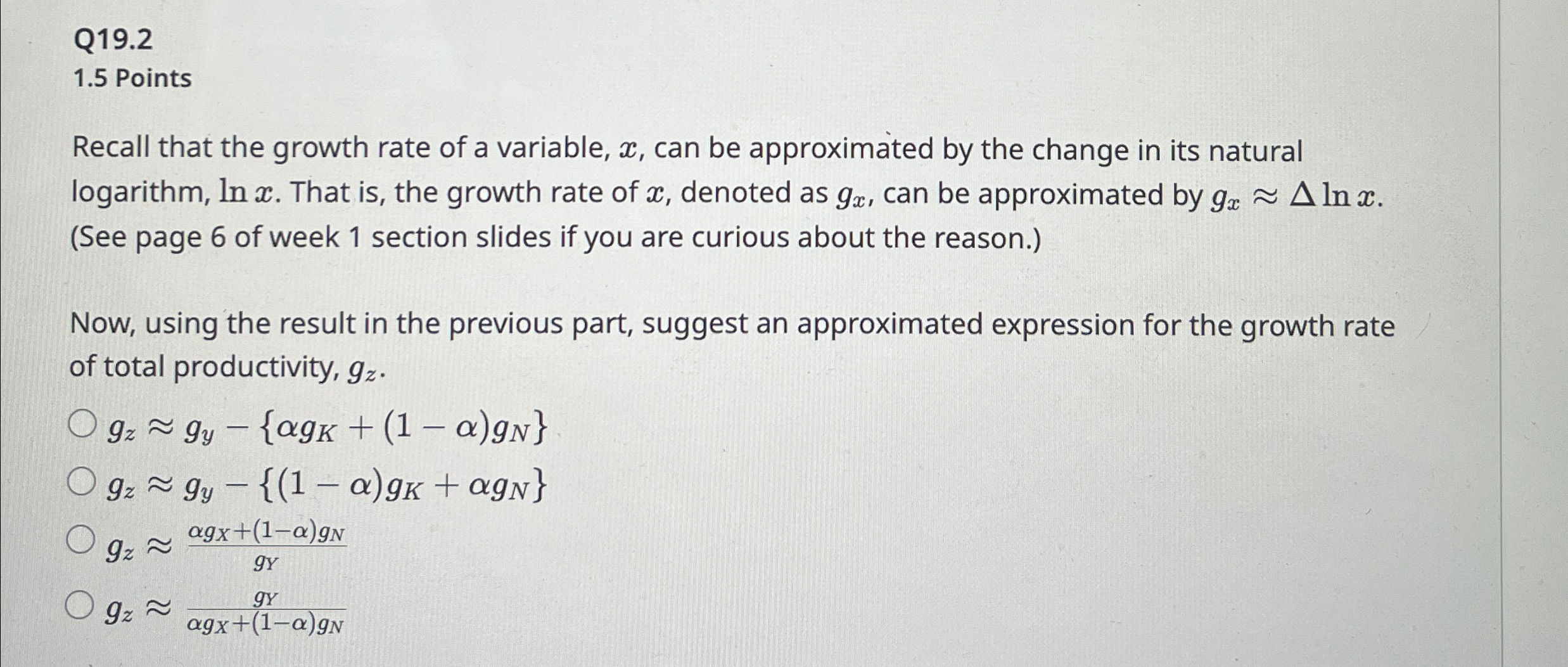 Solved Q19.21.5 ﻿PointsRecall that the growth rate of a | Chegg.com