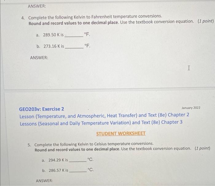 Converting Celsius to Fahrenheit worksheet with answers - 1 - Your