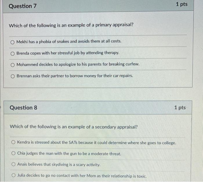 Solved Question 7 1 pts Which of the following is an example | Chegg.com