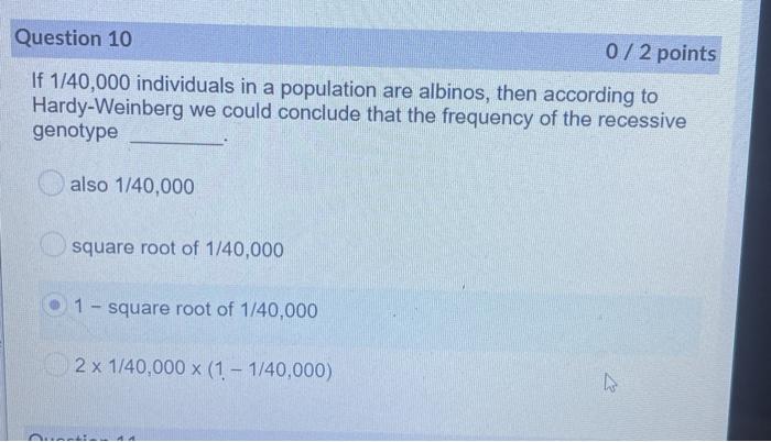 Question 10 072 Points If 1 40 000 Individuals In A Chegg Com