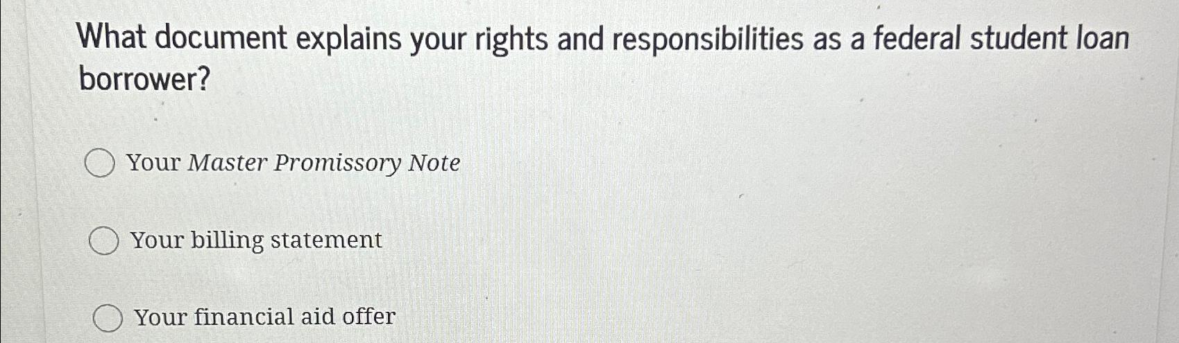 Solved What document explains your rights and | Chegg.com