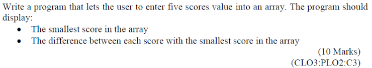 Solved Write a program that lets the user to enter five | Chegg.com