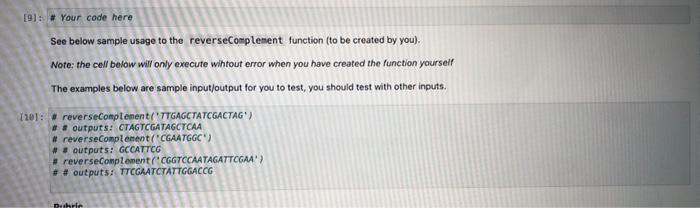 The reverse complement of a nucleotide sequence (an | Chegg.com