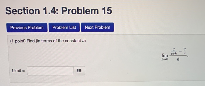 Solved Section 1.4: Problem 15 Previous Problem Problem List | Chegg.com