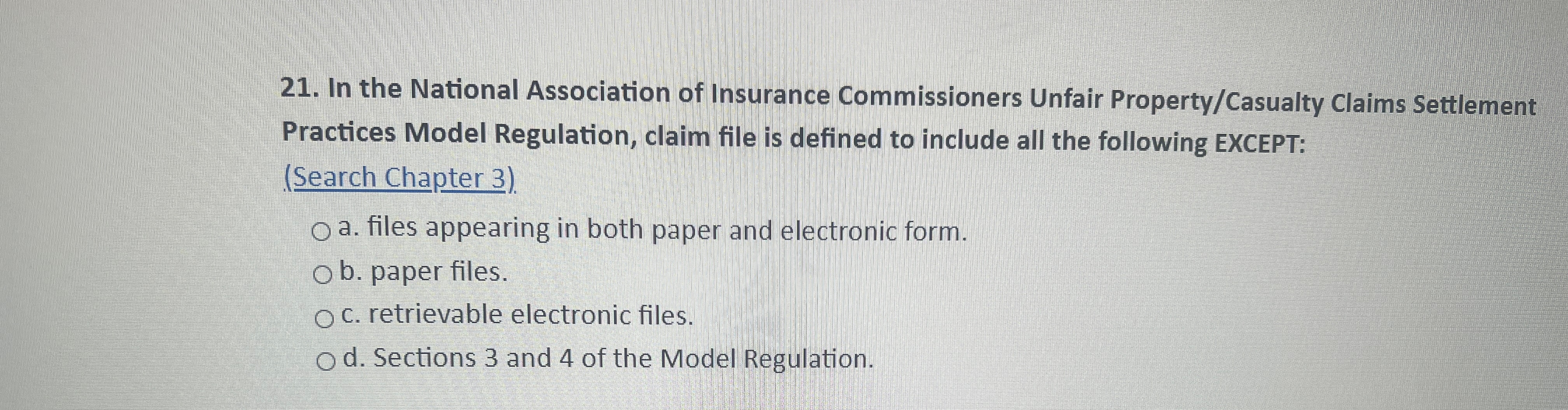 Solved In the National Association of Insurance | Chegg.com