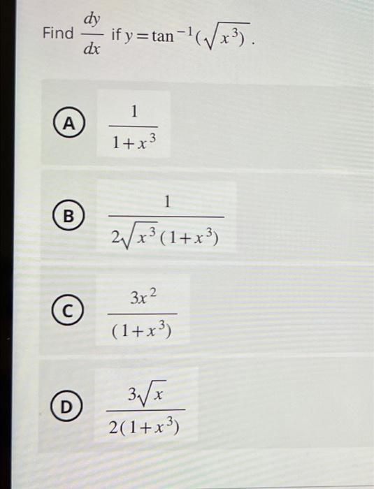 Solved Find Frac D Y D X If Y Tan Chegg Com